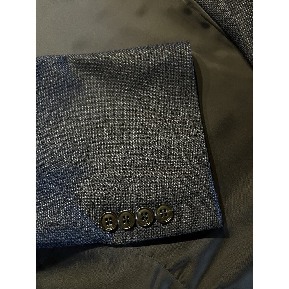 Jos A Bank Traveler 48L Tailored Fit Starlight Blue Hopsack Blazer Sport Coat - Picture 9 of 15